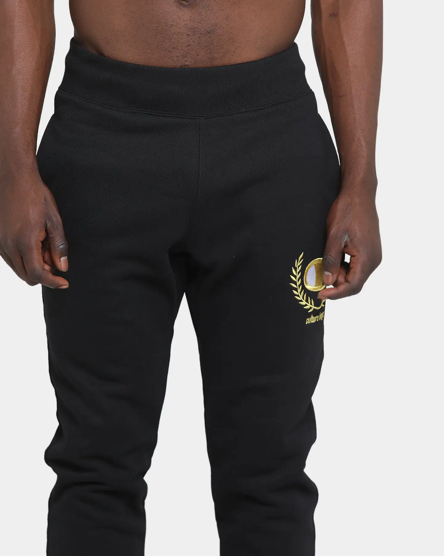 Champion Champion X Culture Kings Rev Weave Joggers Black/Gold - Image 4