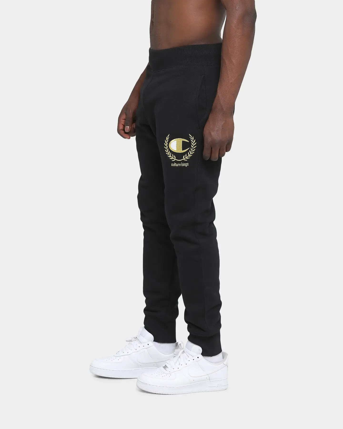 Champion Champion X Culture Kings Rev Weave Joggers Black/Gold - Image 6