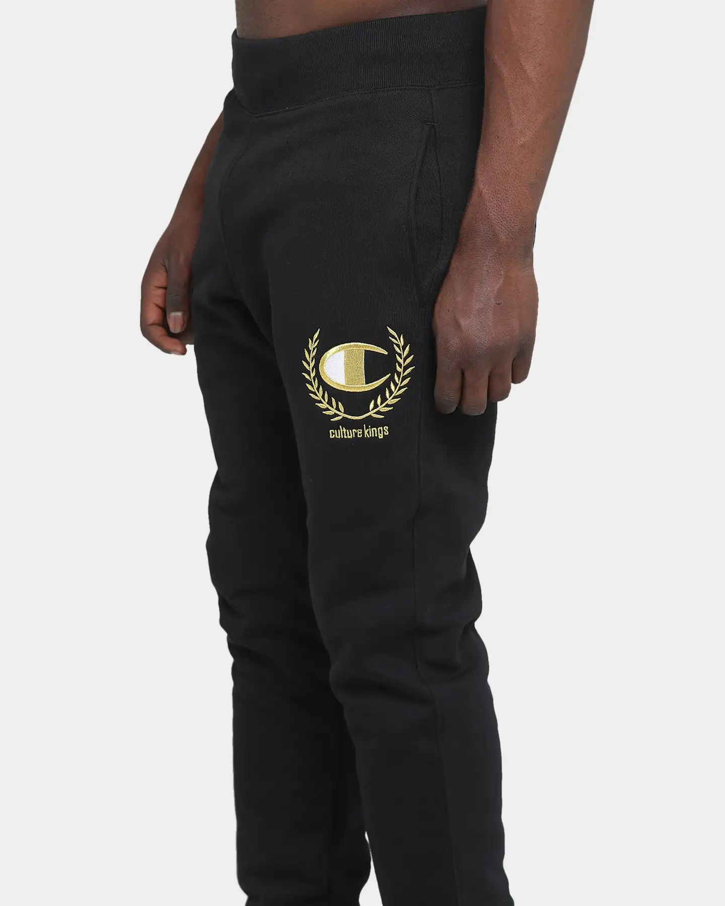 Champion Champion X Culture Kings Rev Weave Joggers Black/Gold - Image 7