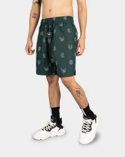 The Anti Order Non Cent Shorts Forest Green/White