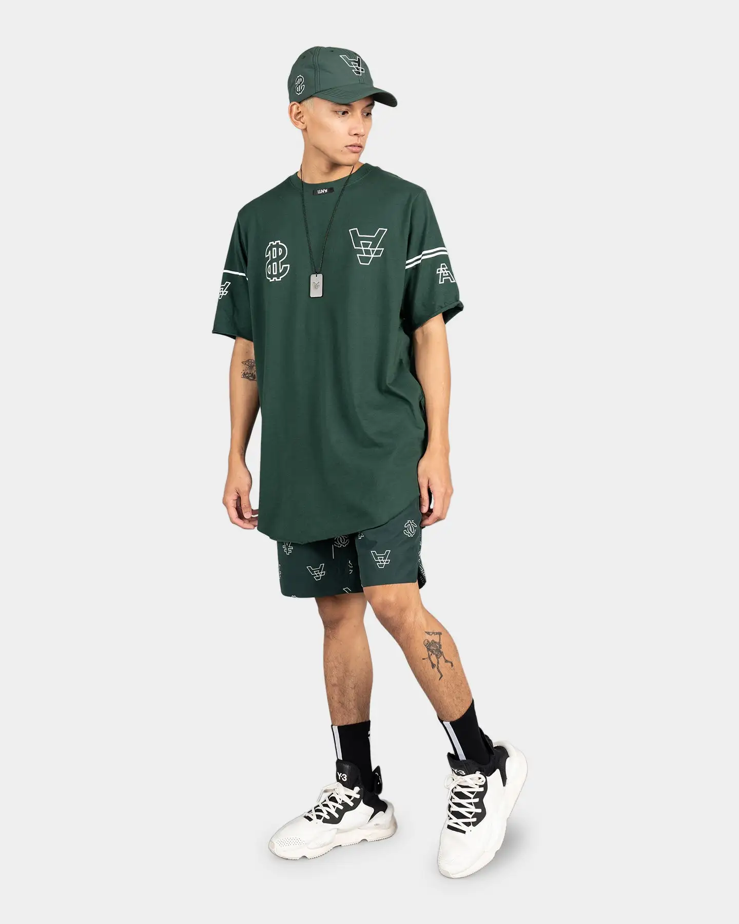 The Anti Order Non Cent Shorts Forest Green/White - Image 2