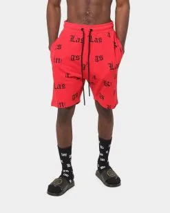 Last Kings Fragment Sweat Shorts Red