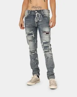 Lifted Anchors Malibu Patch Denim Jeans Blue