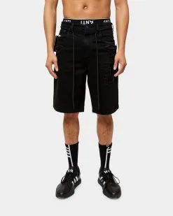 The Anti Order Post War Denim Shorts Black