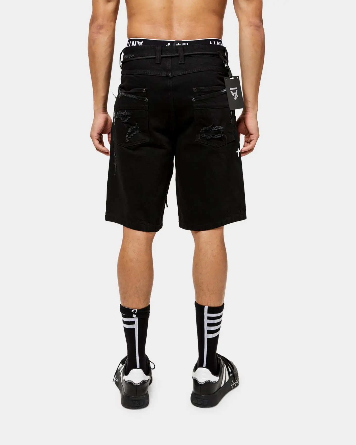 The Anti Order Post War Denim Shorts Black - Image 3