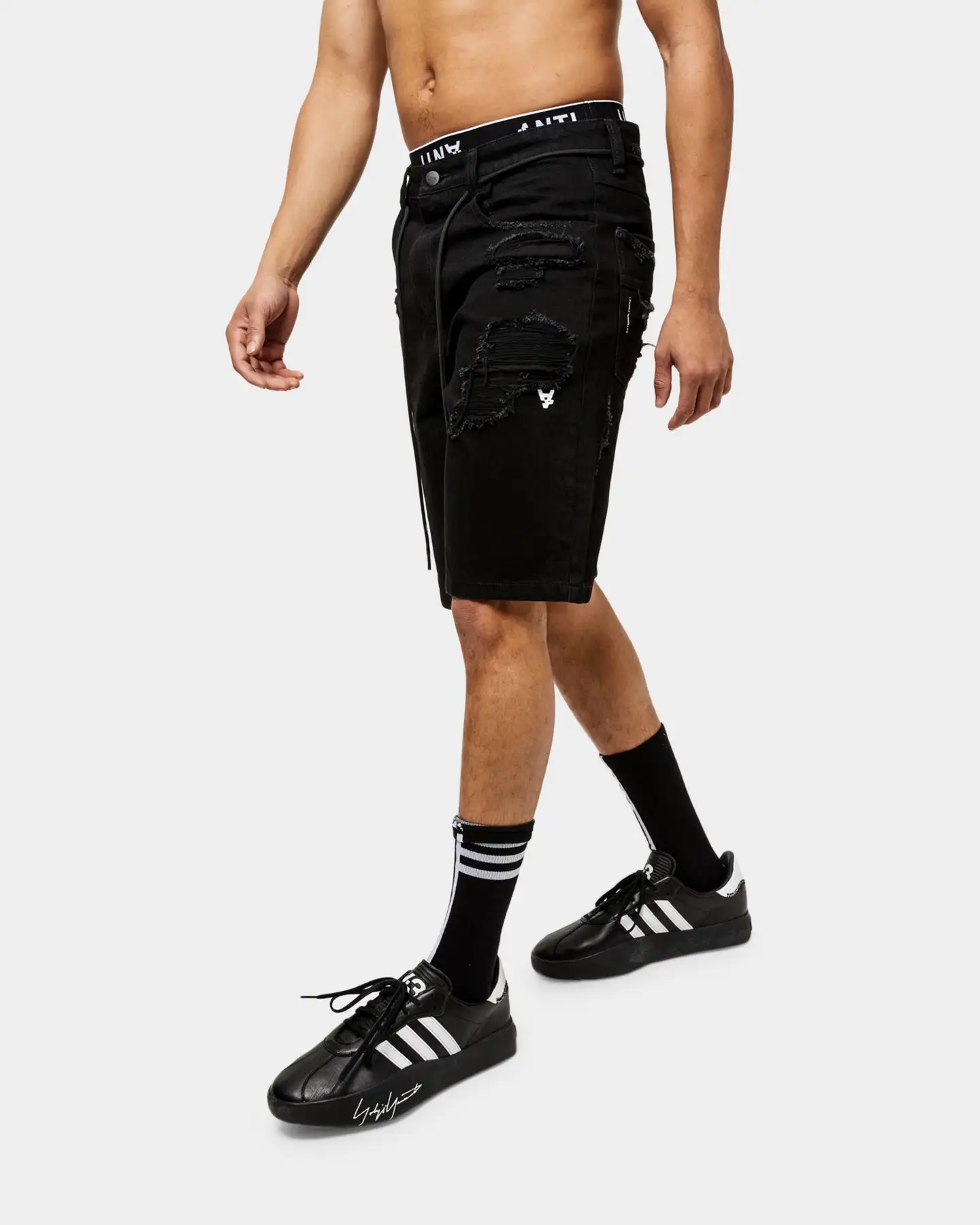 The Anti Order Post War Denim Shorts Black - Image 6