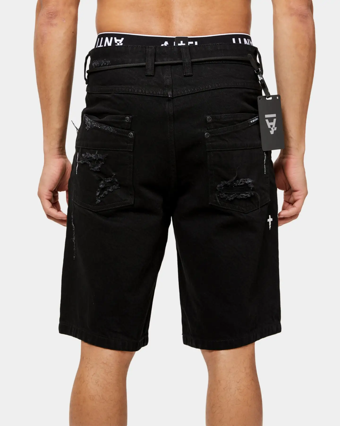 The Anti Order Post War Denim Shorts Black - Image 8