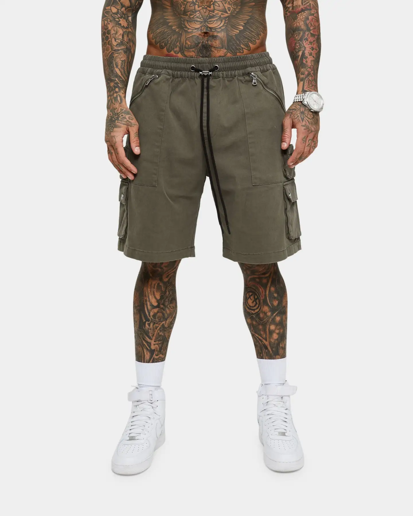 Saint Morta Desolation Cargo Shorts Army Green - Image 3