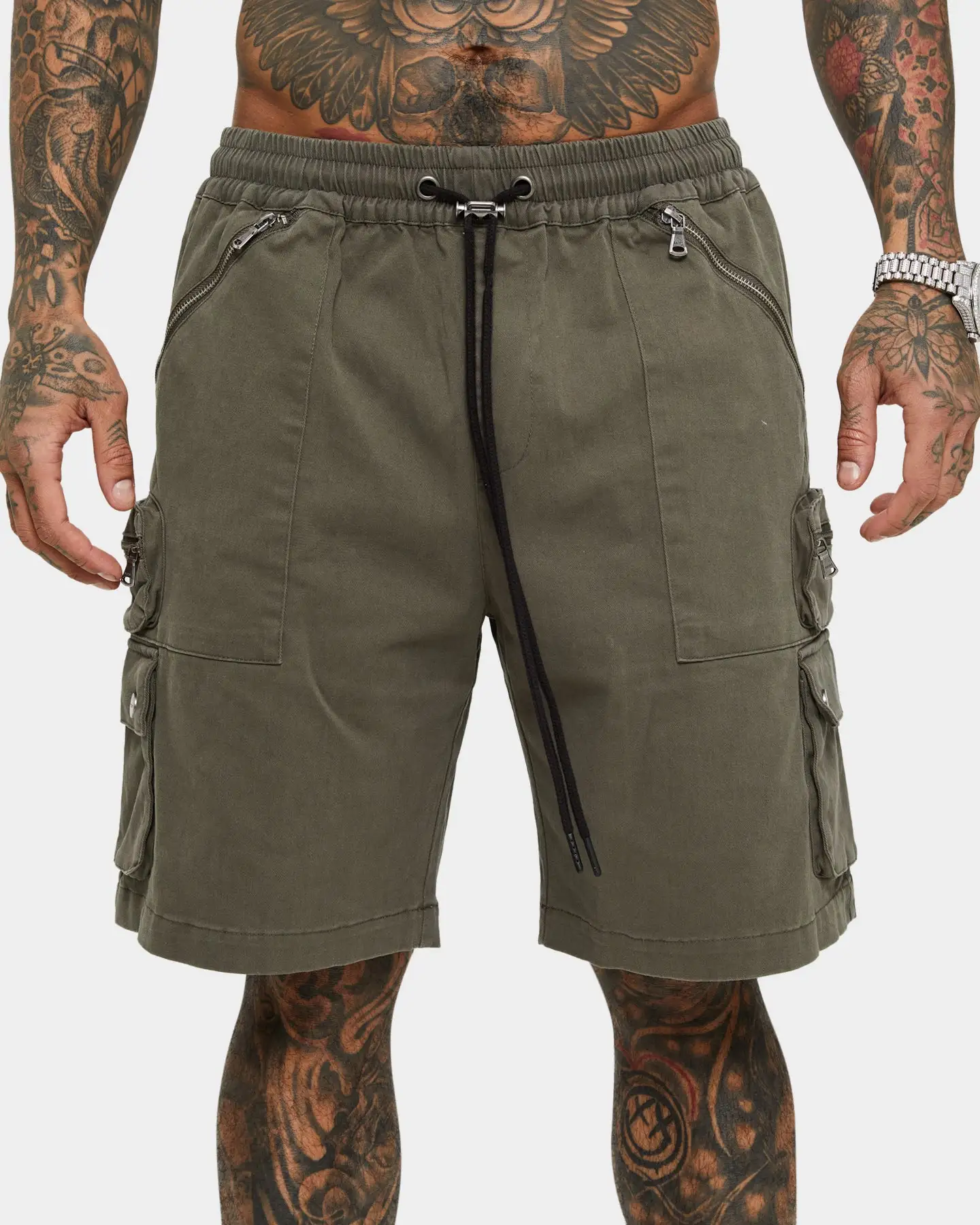Saint Morta Desolation Cargo Shorts Army Green - Image 5