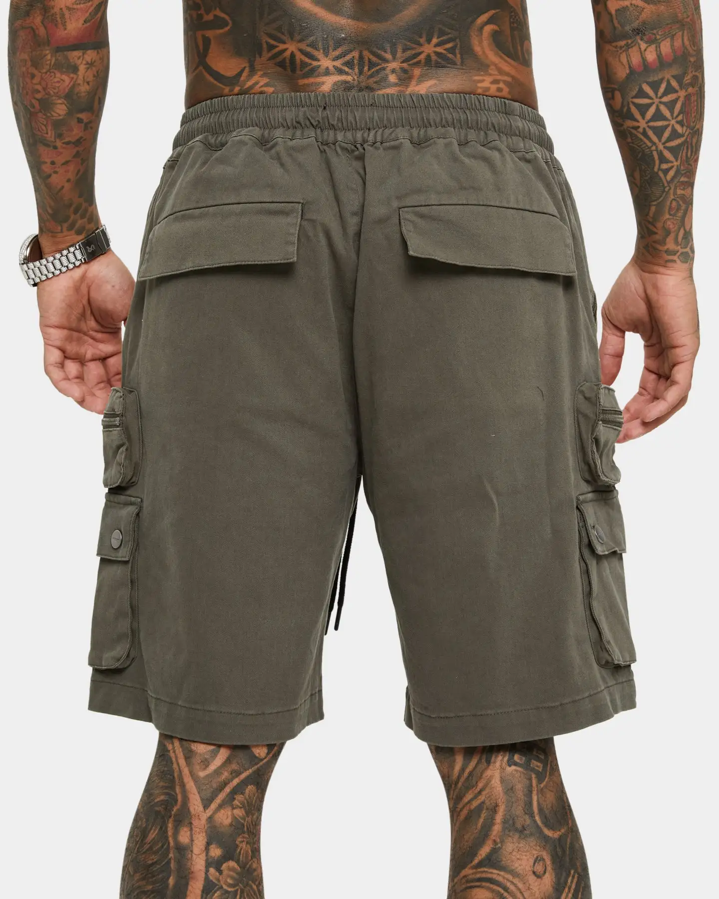 Saint Morta Desolation Cargo Shorts Army Green - Image 6