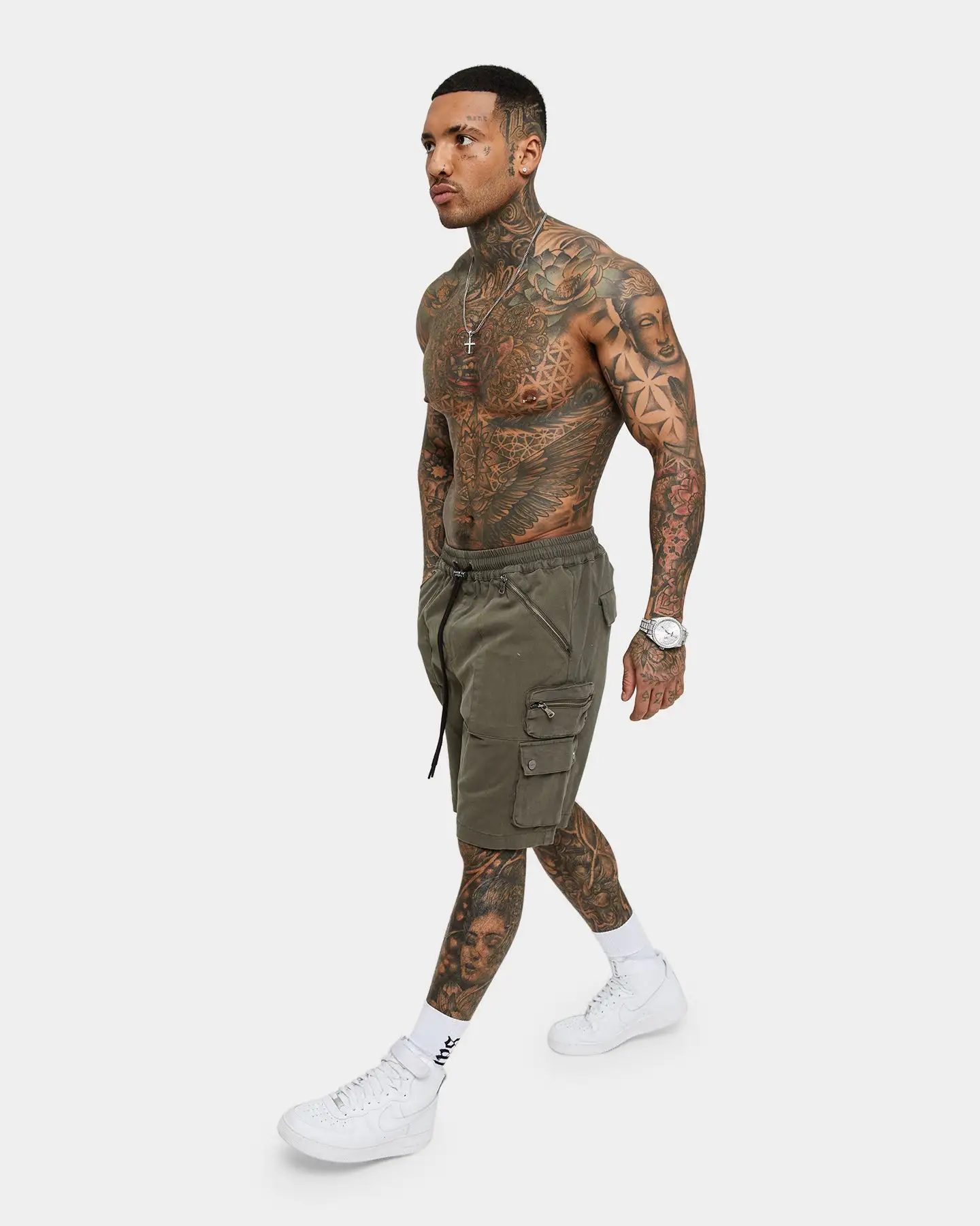 Saint Morta Desolation Cargo Shorts Army Green - Image 7