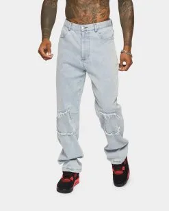 XXIII Cormac Cut Knee Jeans Blue