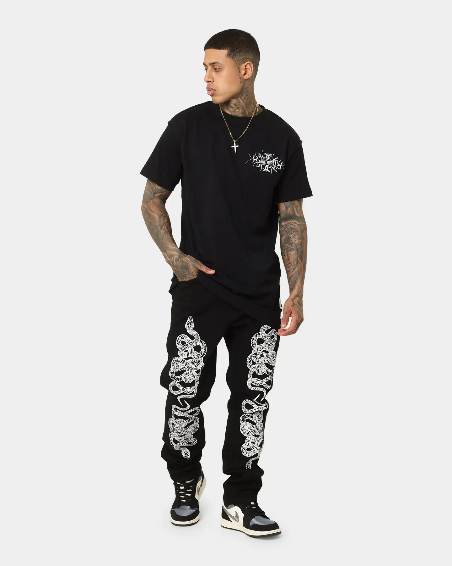 Saint Morta Death Adder Relaxed Jeans Black - Image 4