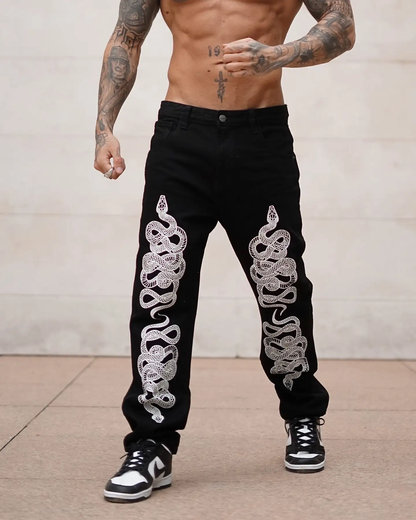 Saint Morta Death Adder Relaxed Jeans Black