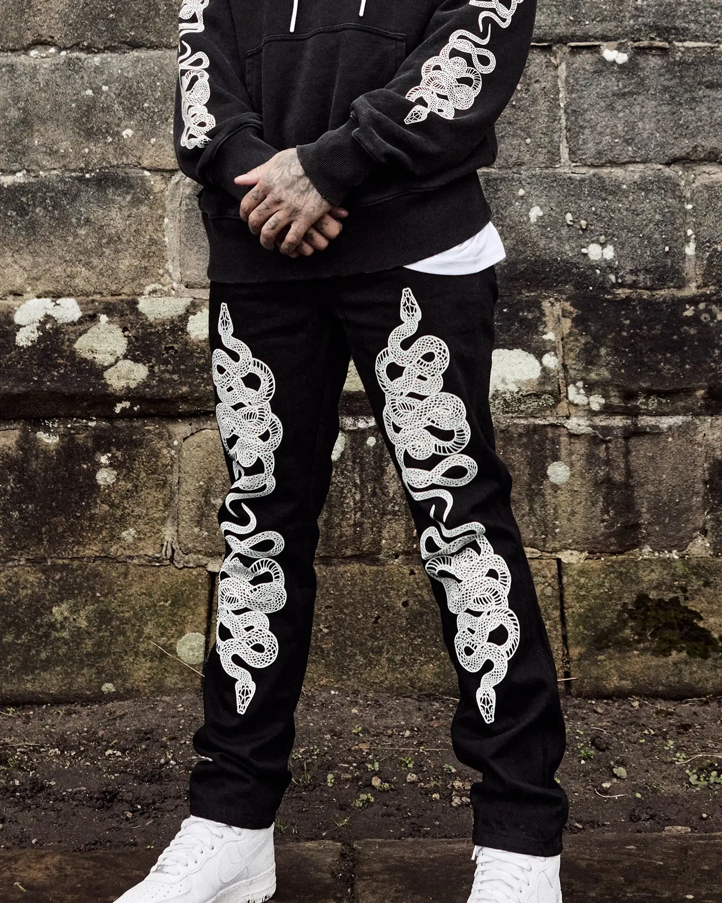 Saint Morta Death Adder Relaxed Jeans Black - Image 2