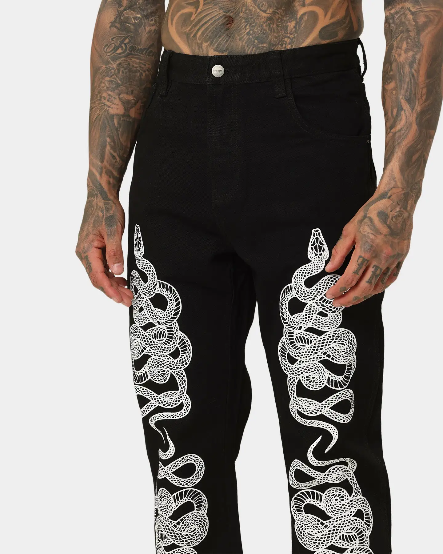 Saint Morta Death Adder Relaxed Jeans Black - Image 9