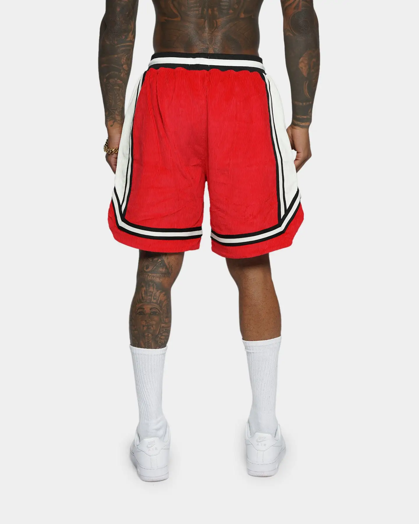 XXIII Arklow Corduroy Basketball Shorts Red/White - Image 5