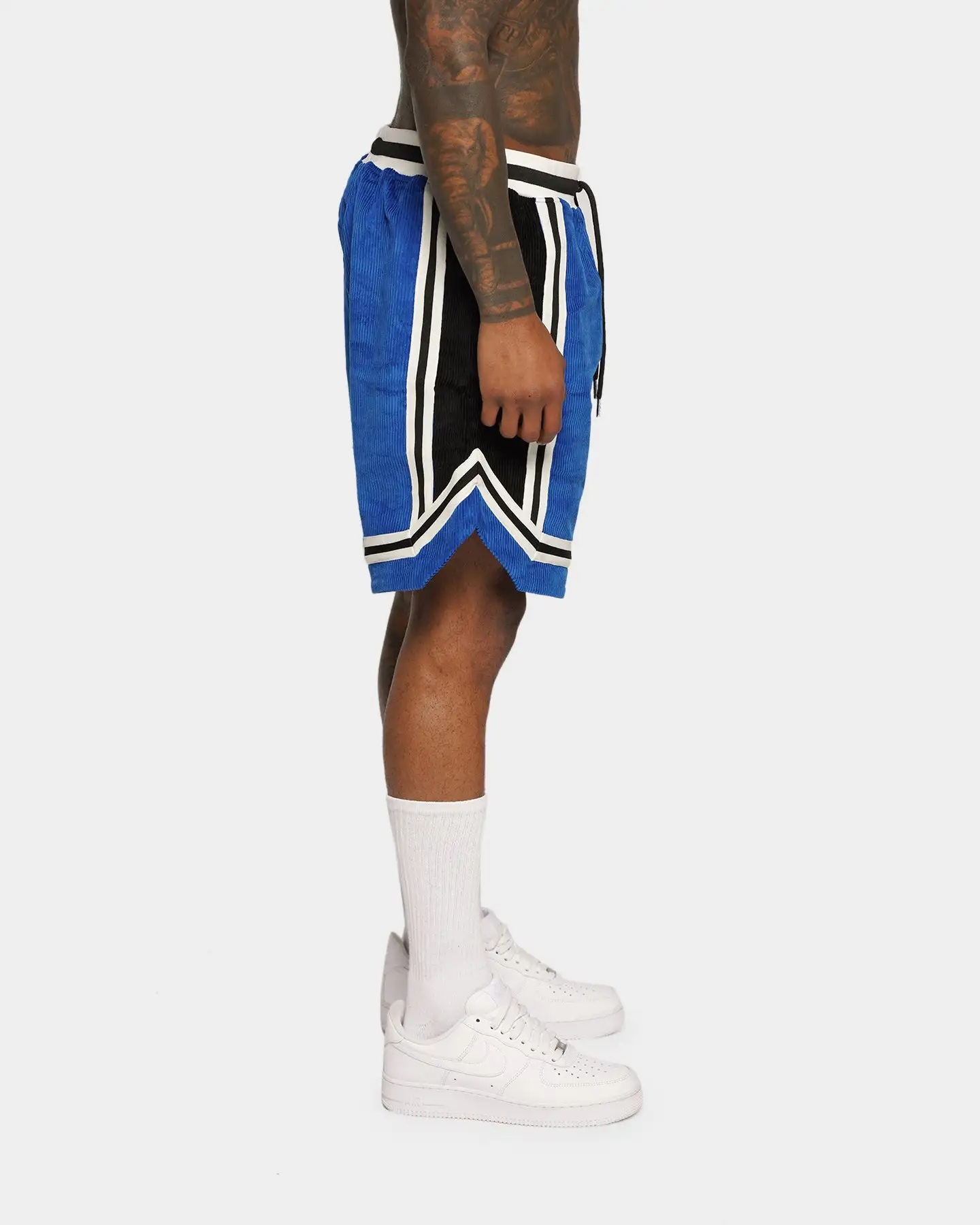 XXIII Arklow Corduroy Basketball Shorts Blue/Black - Image 3
