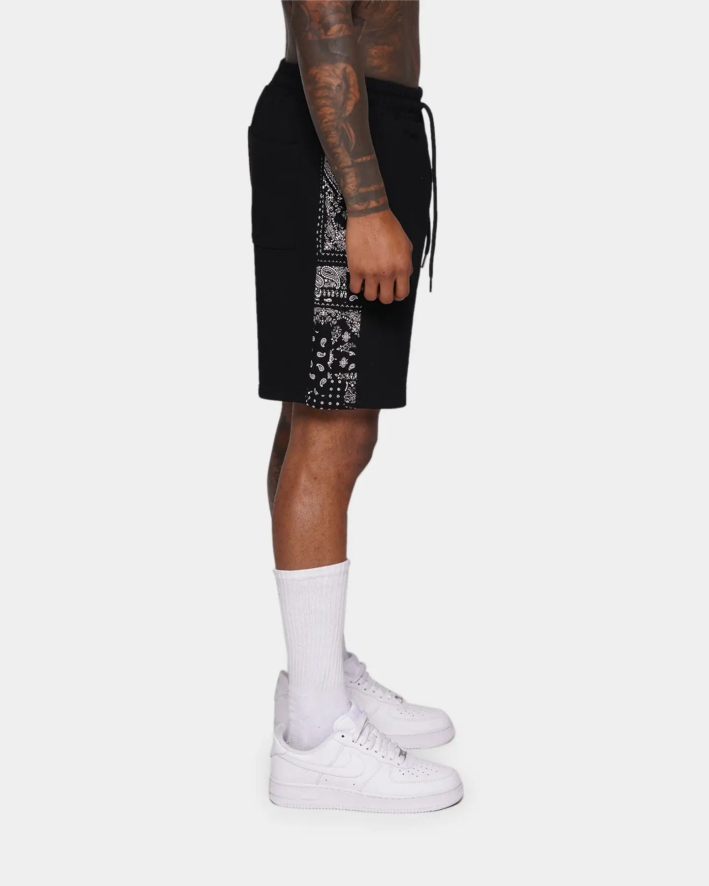 XXIII Kardeiz Paisley Panel Shorts Black - Image 5