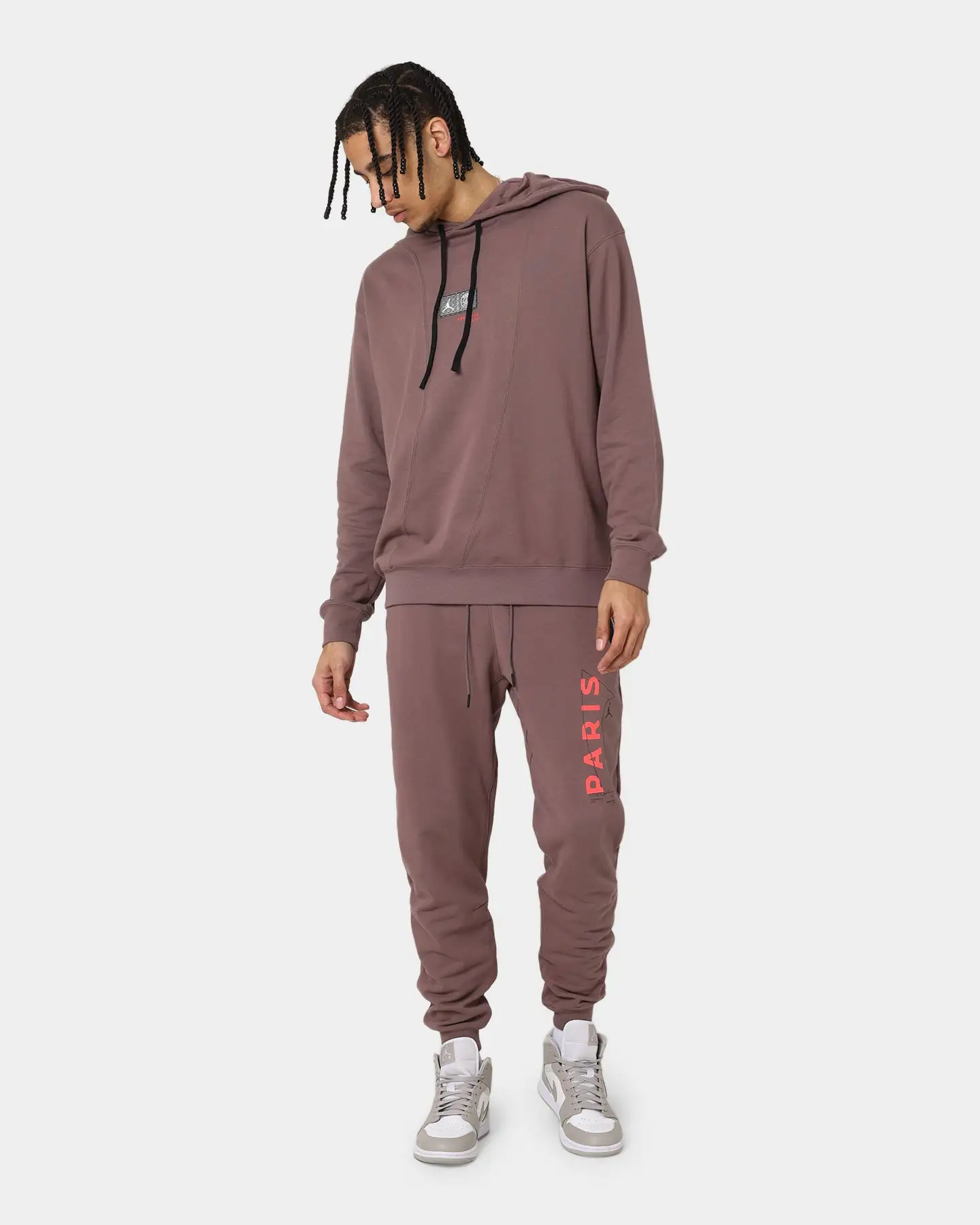 Jordan X Paris Saint-Germain Fleece Pants Plum Eclipse - Image 2