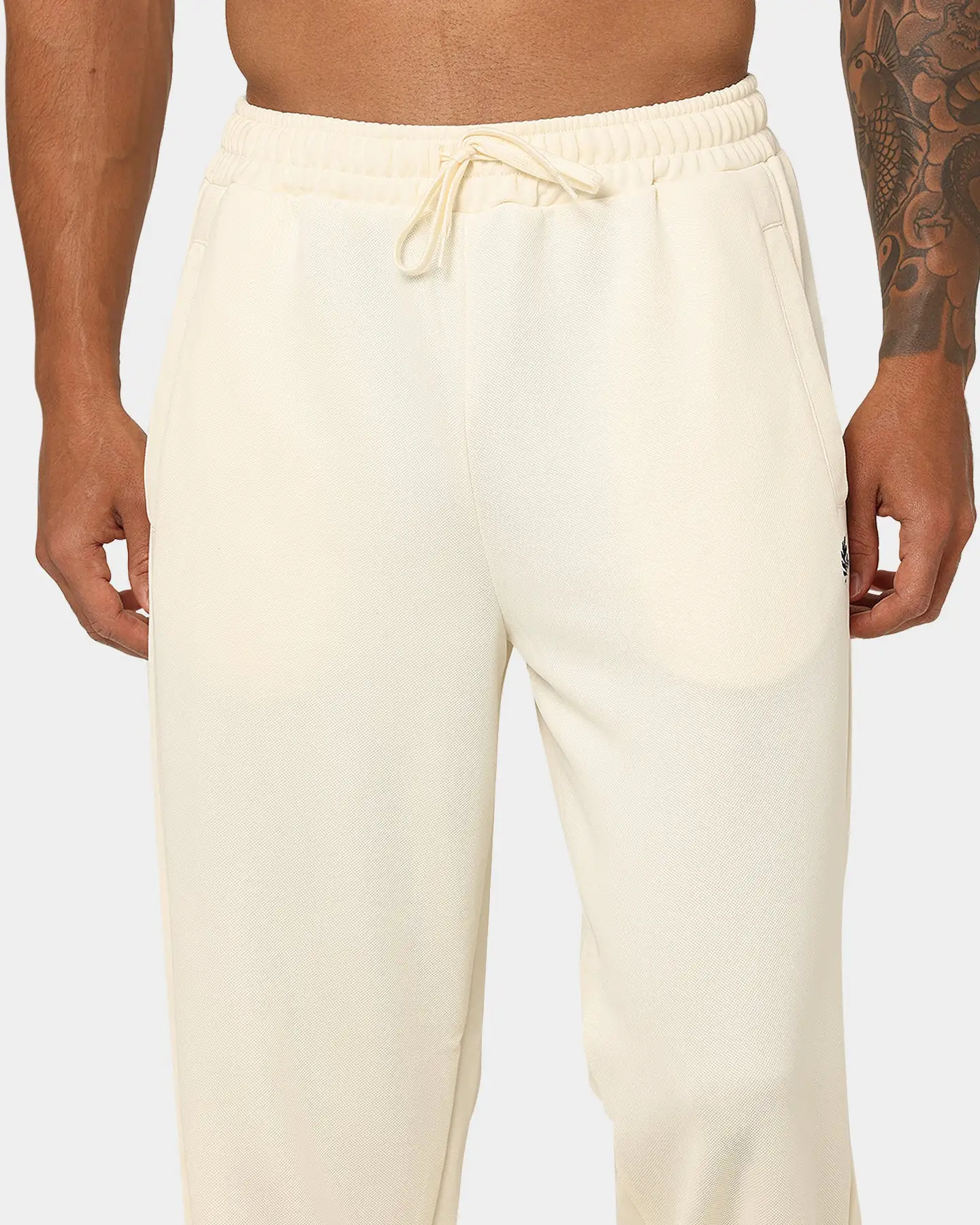 Fred Perry Panelled Track Pants Ecru - Image 3