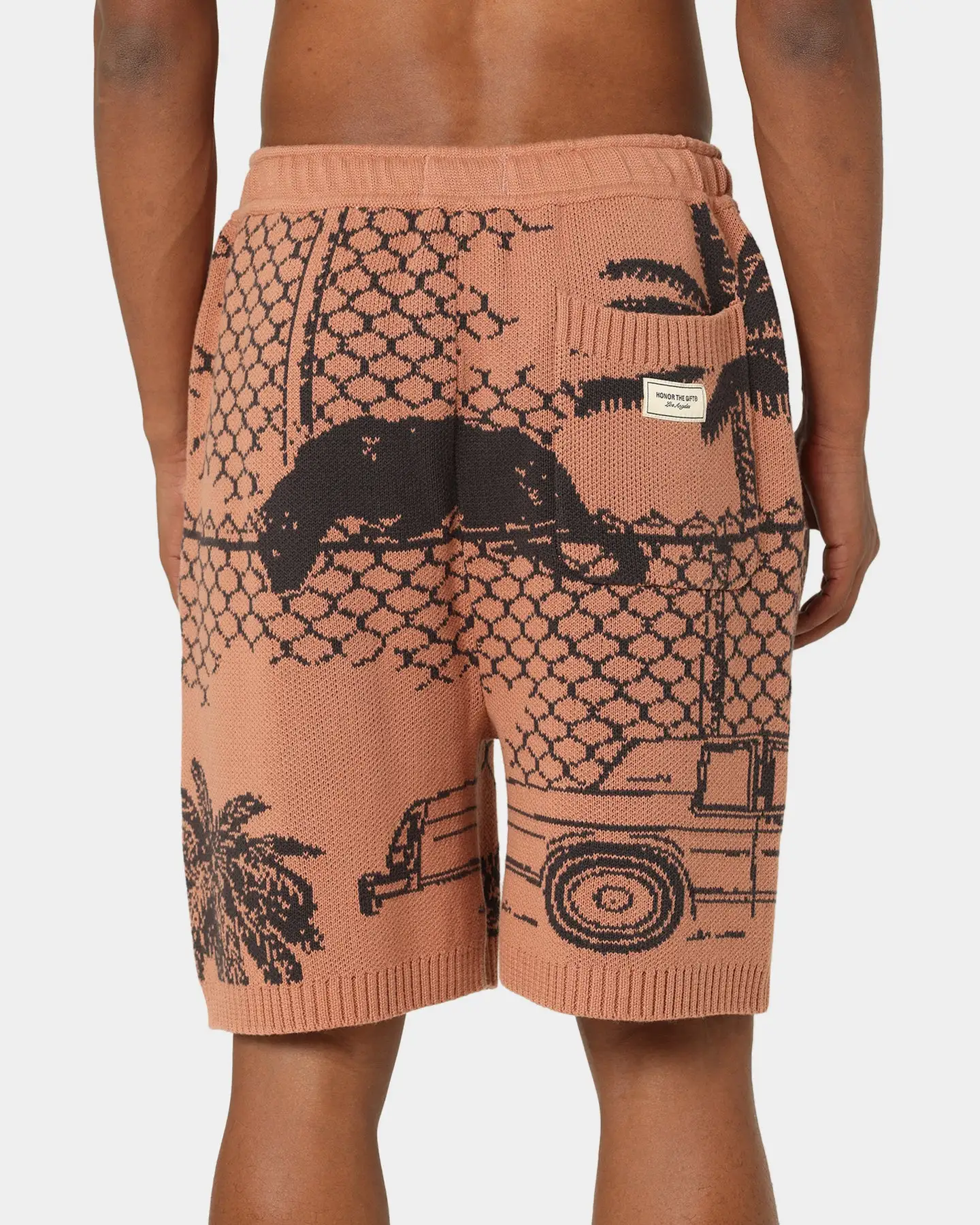 Honor The Gift Jungle Shorts Peach - Image 8