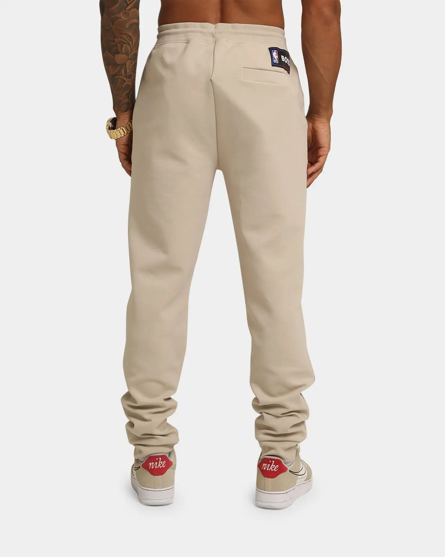 Hugo Boss X NBA Chicago Bulls Basic Joggers Light Beige - Image 4