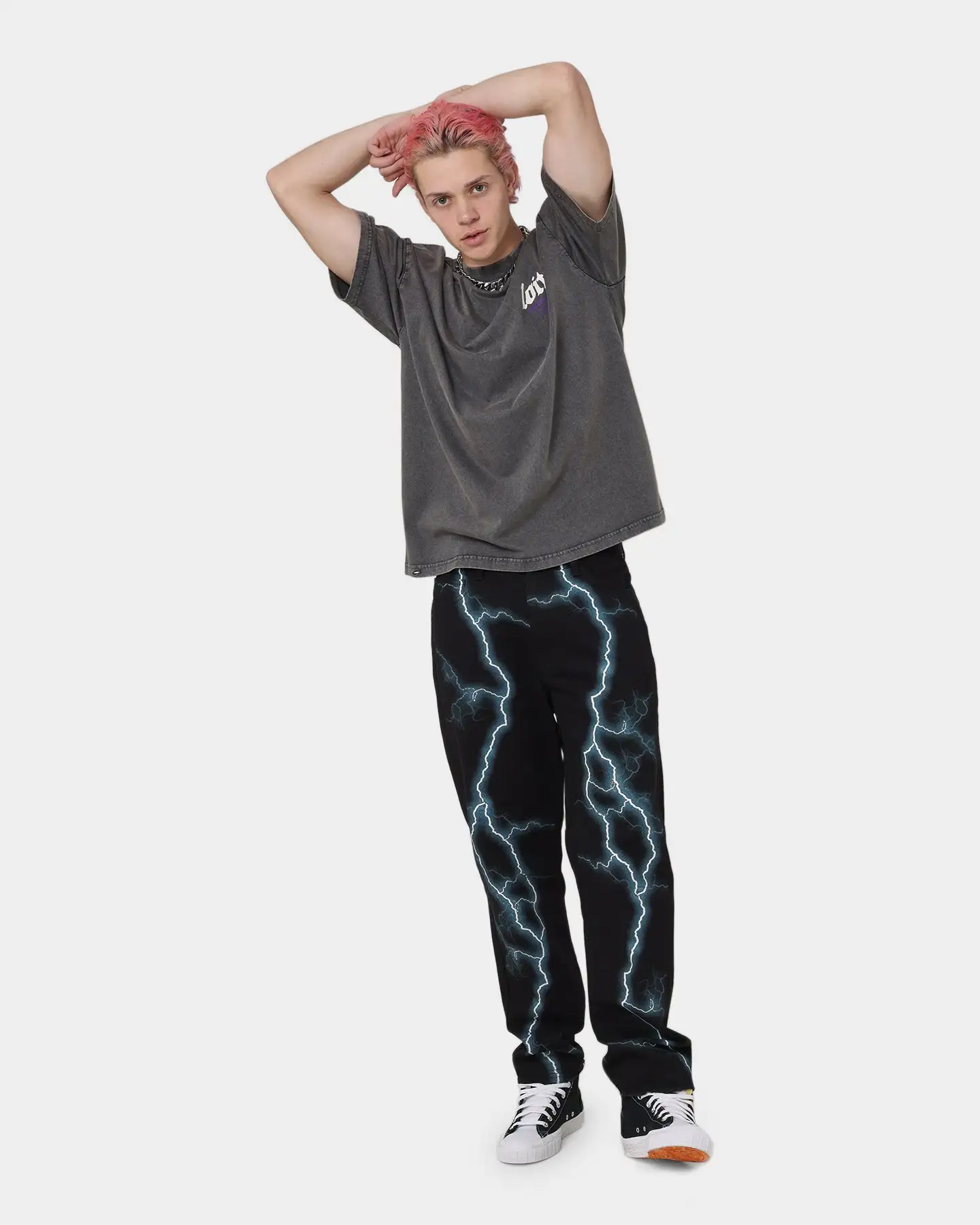 Loiter Lightning Jeans Black/Blue - Image 2