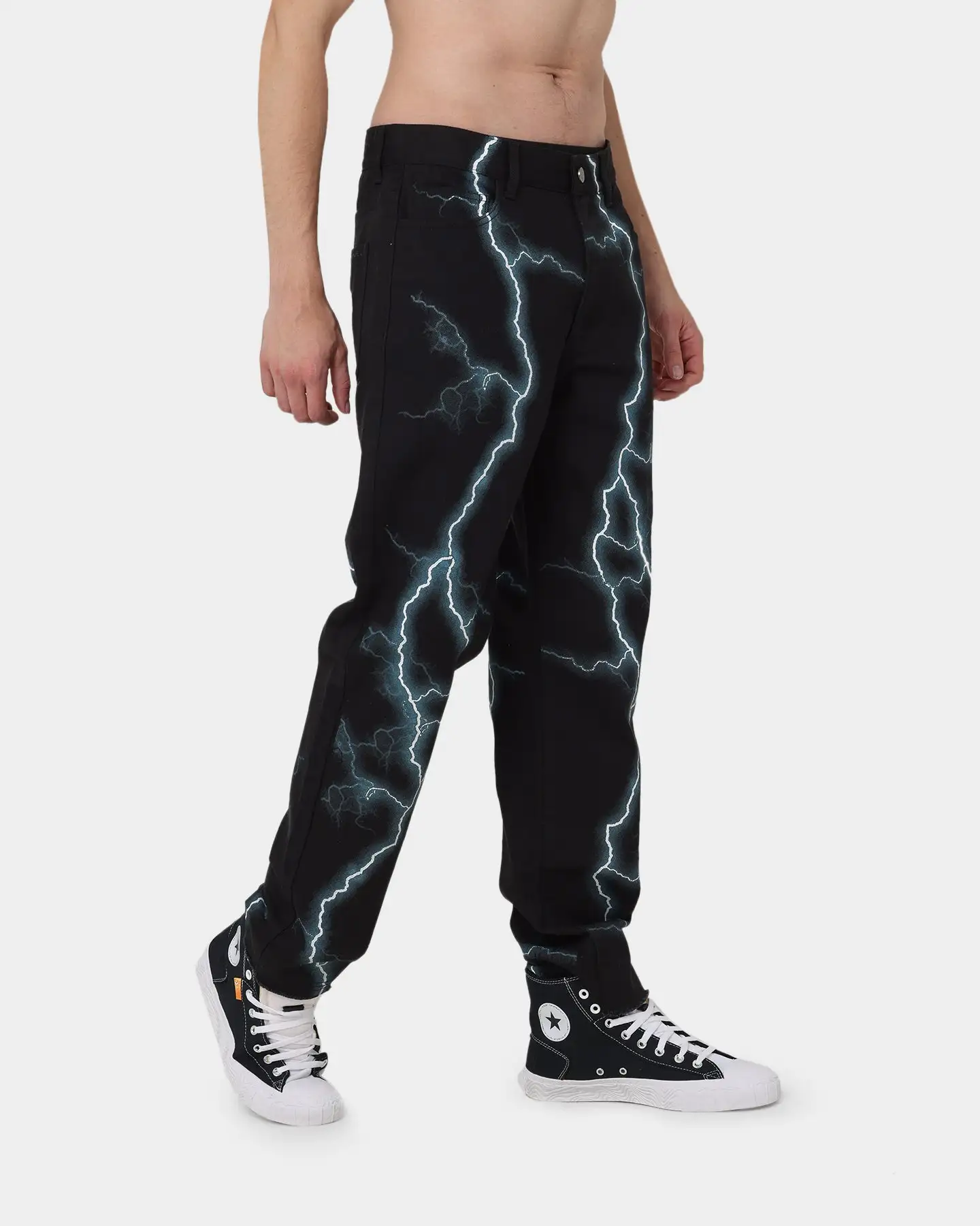 Loiter Lightning Jeans Black/Blue - Image 5