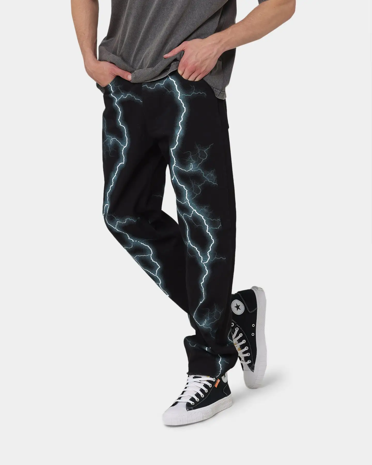 Loiter Lightning Jeans Black/Blue - Image 6