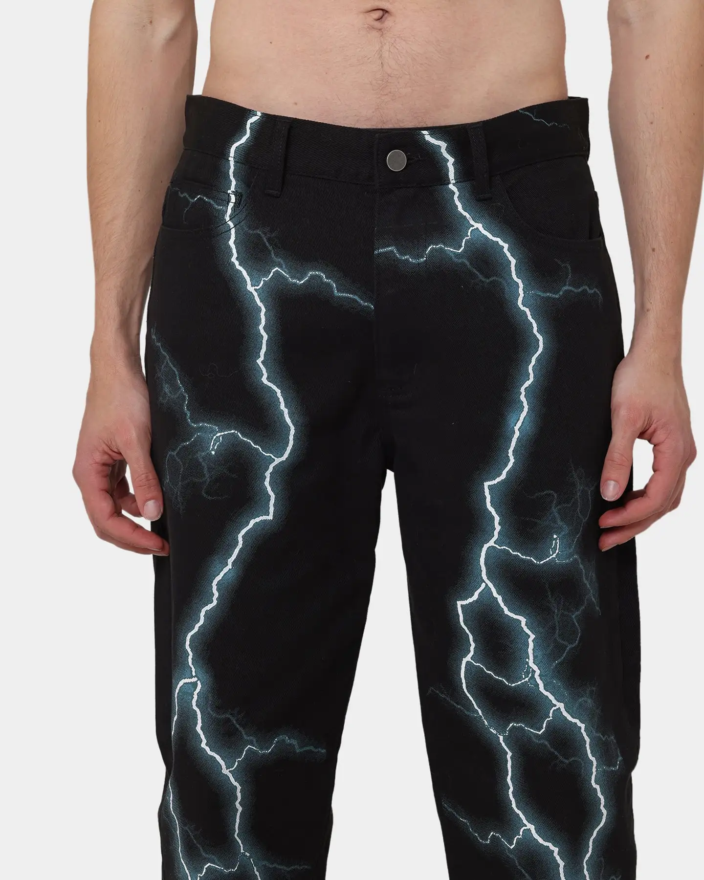 Loiter Lightning Jeans Black/Blue - Image 7