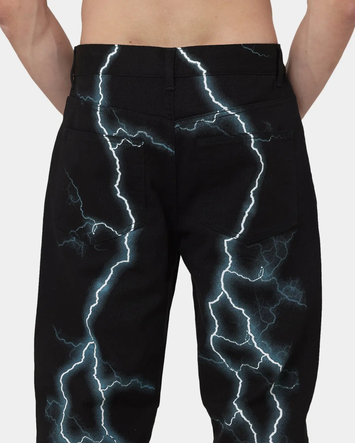 Loiter Lightning Jeans Black/Blue - Image 8