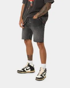 Ksubi Chopper Spray Out Pink Shorts Black