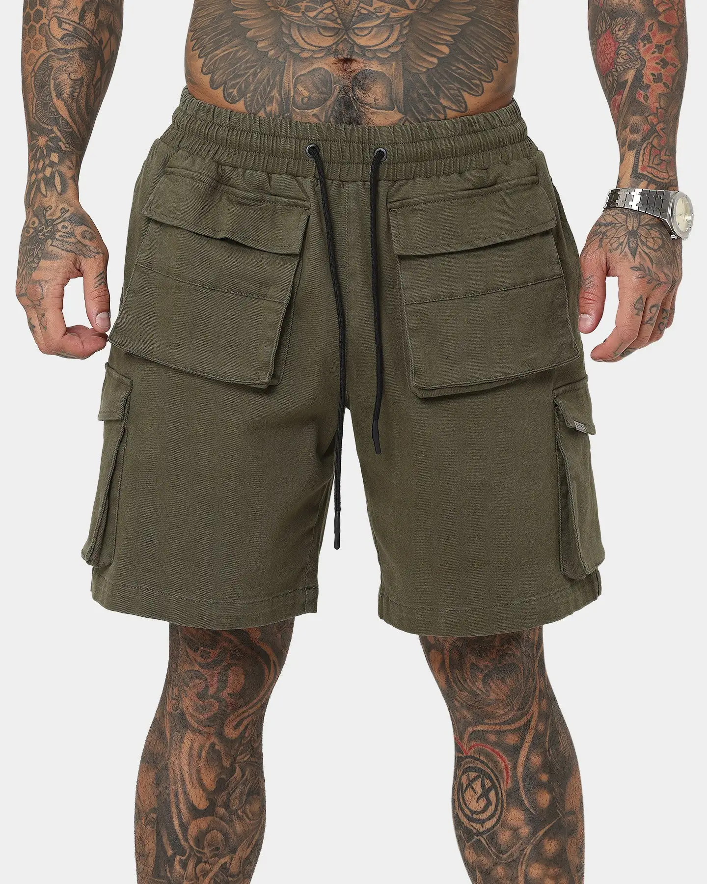 Saint Morta Infantry Cargo Shorts Army Green - Image 7