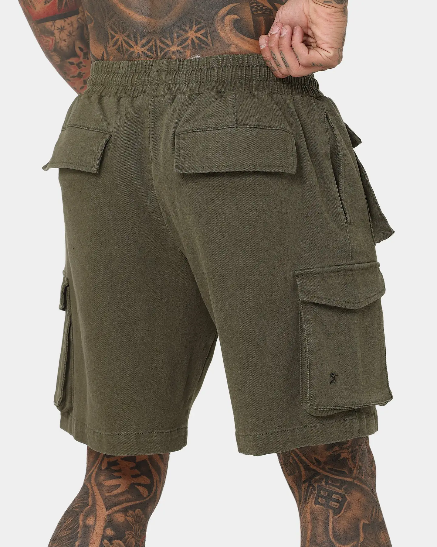 Saint Morta Infantry Cargo Shorts Army Green - Image 8