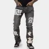 MNML D198 War Denim Pants Black/White