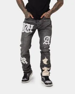 MNML D198 War Denim Pants Black/White