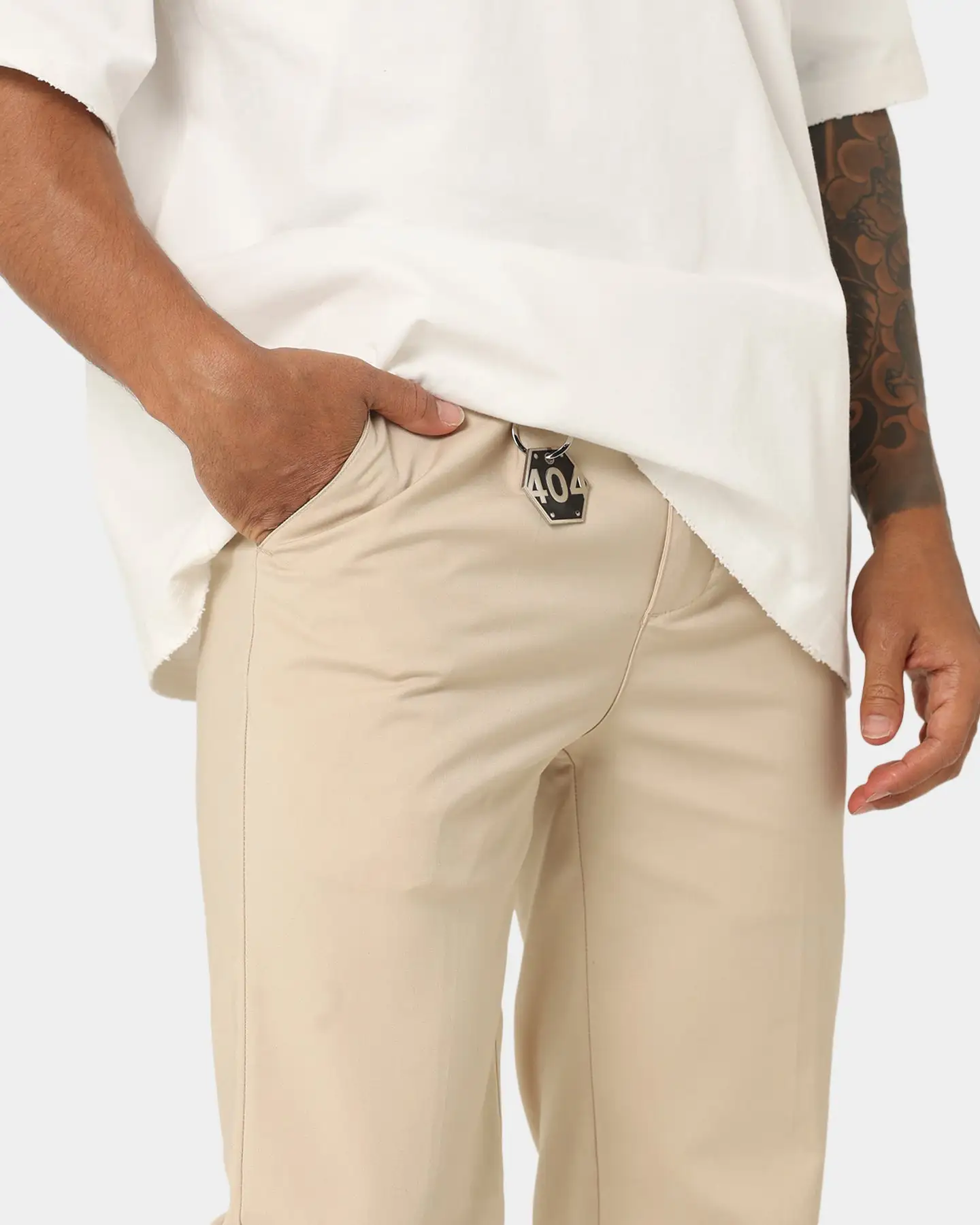 404 Heritage Zip Trouser Stone - Image 4