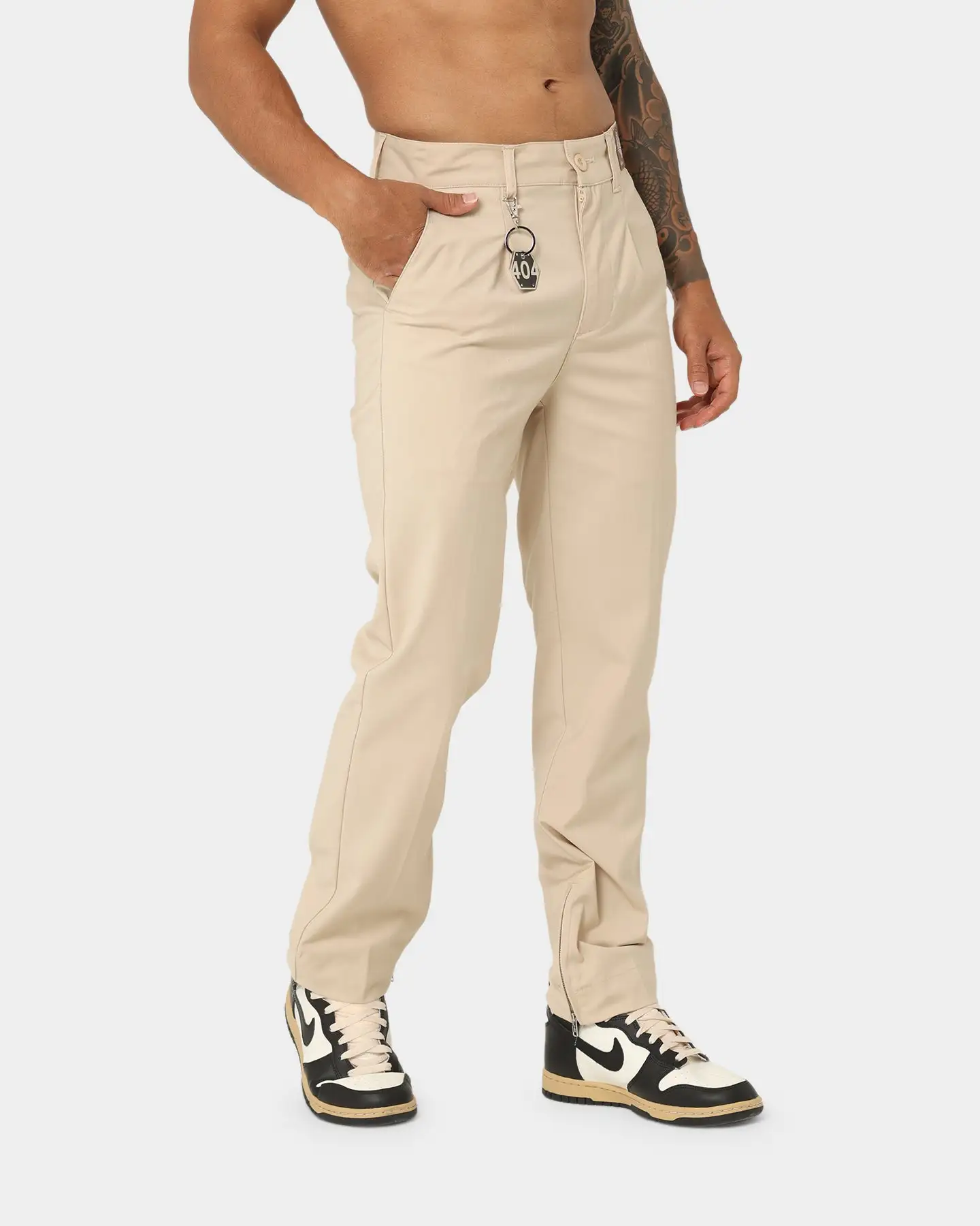 404 Heritage Zip Trouser Stone - Image 5