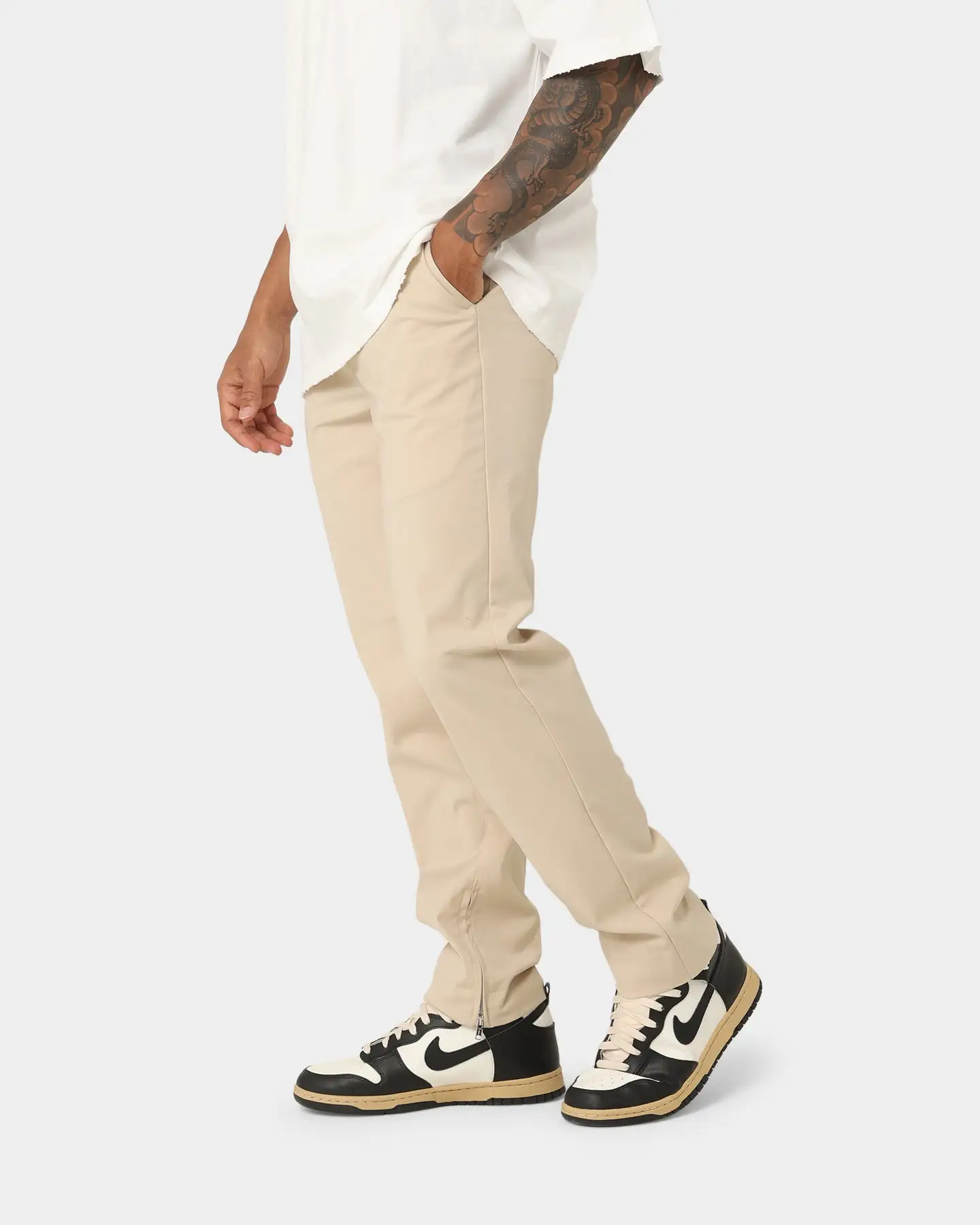 404 Heritage Zip Trouser Stone - Image 6