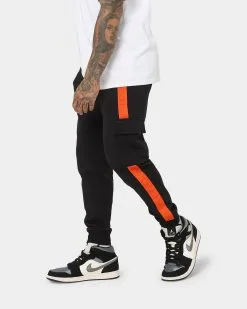 Calvin Klein Logo Tape Cargo Pants Ck Black