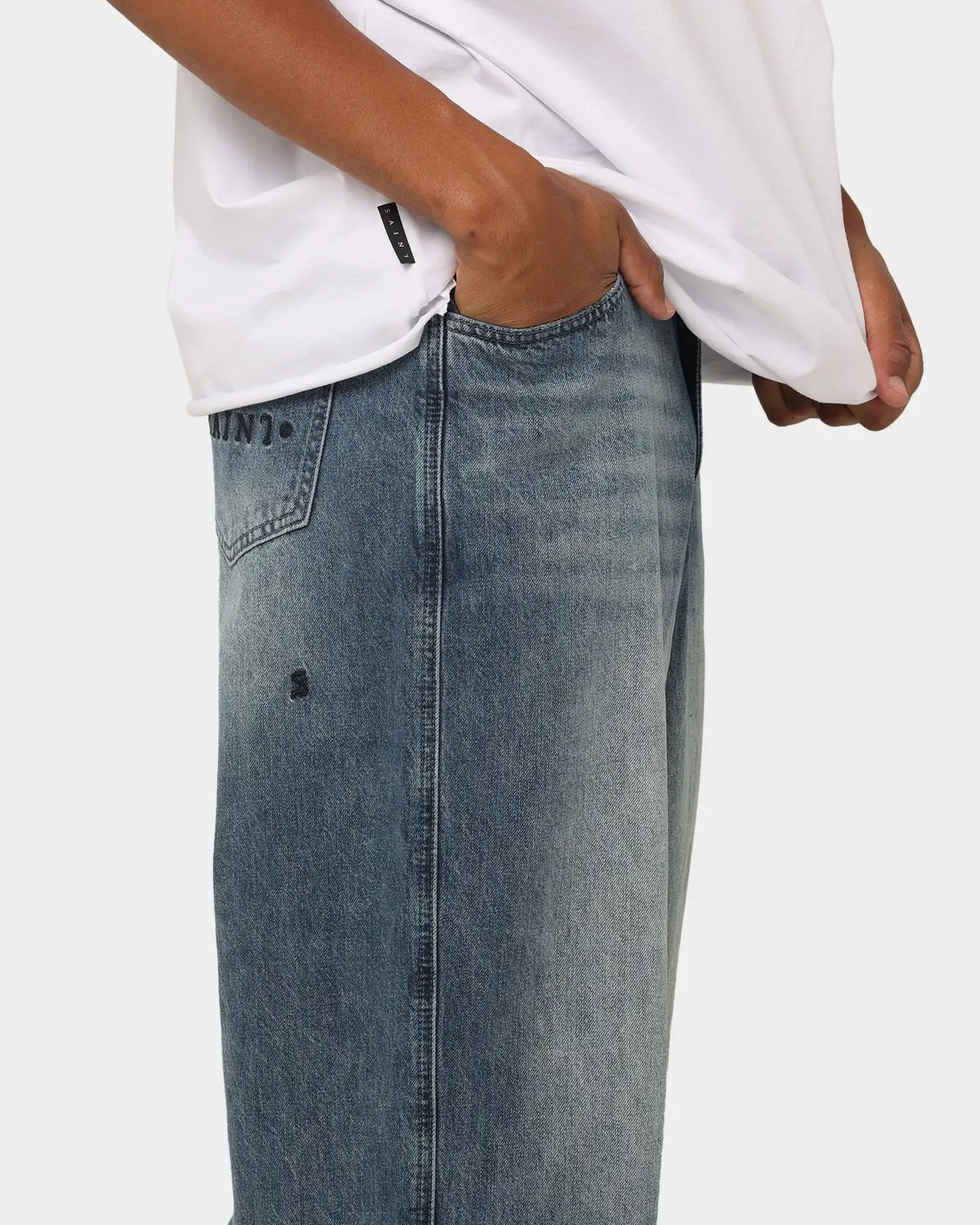 Saint Morta Ultra Sonic Baggy Jeans Vintage Blue - Image 3
