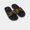 Adidas Adissage Slides Core Black/Gold Metallic