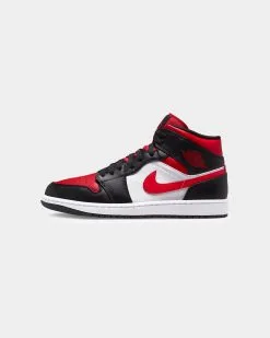 Jordan Air Jordan 1 Mid "Bred Toe" Black/Fire Red-White