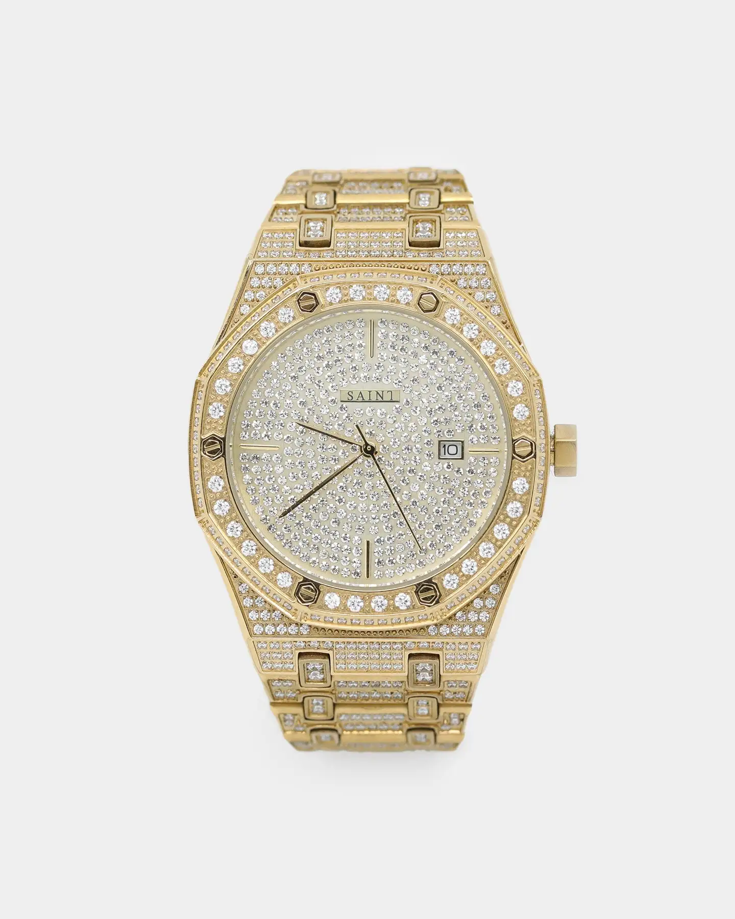 Saint Morta Medio Premierre Watch Iced Gold - Image 3