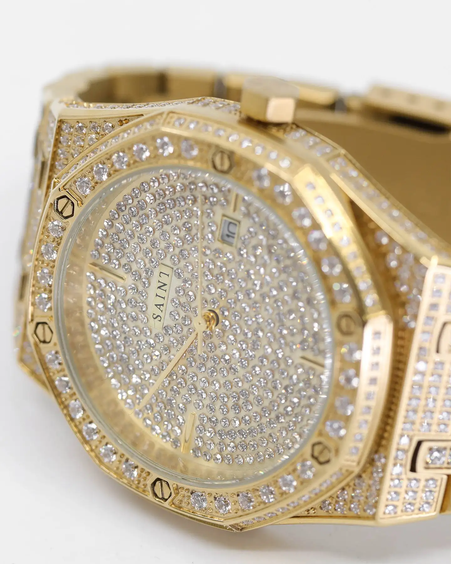 Saint Morta Medio Premierre Watch Iced Gold - Image 5