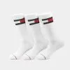 Tommy Jeans 3 Pack Athletic Crew Socks White