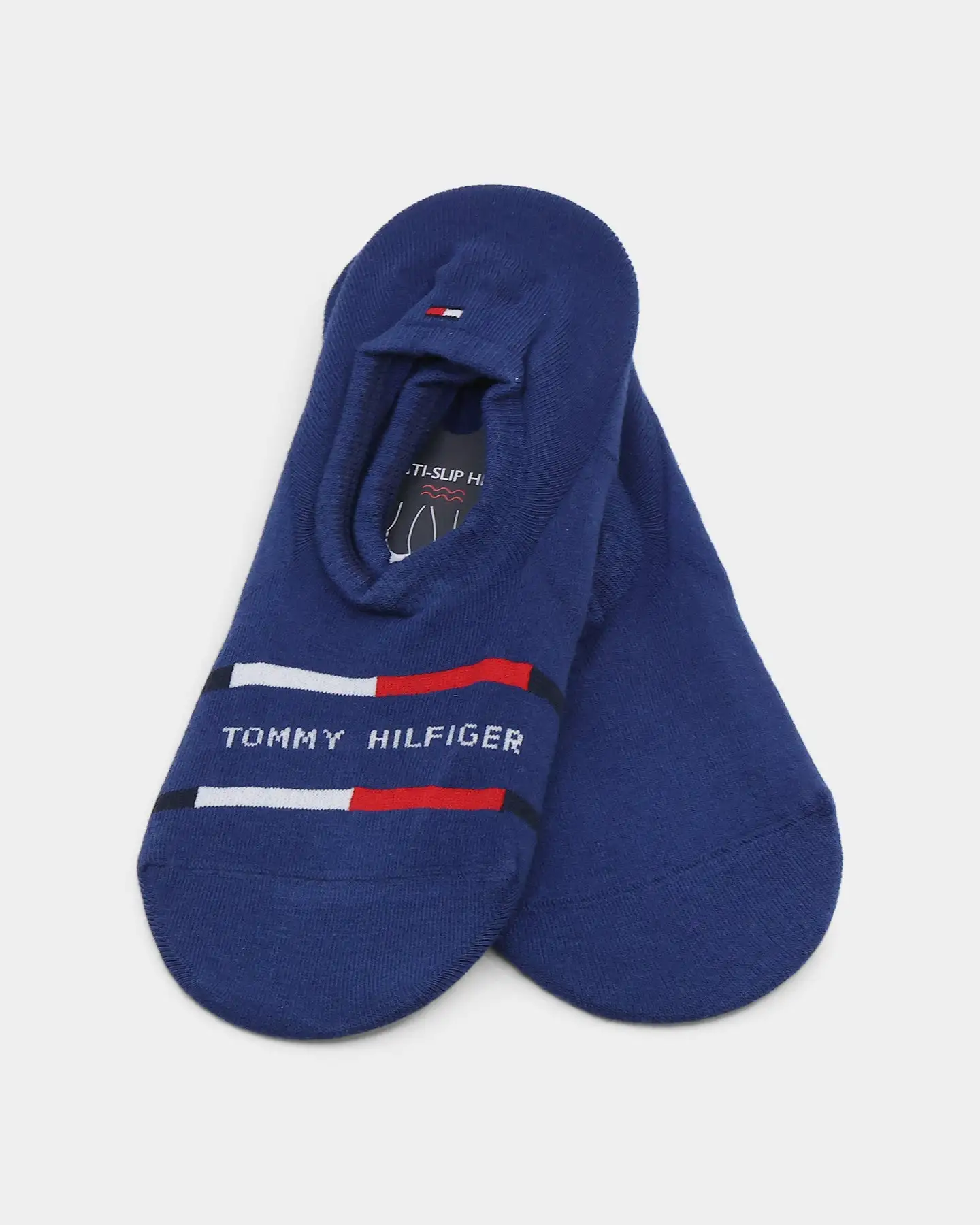 Tommy Hilfiger Breton Stripe 2 Pack No Show Socks Navy - Image 2