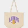 Mitchell & Ness Los Angeles Lakers Keyline Tote Bag Cream