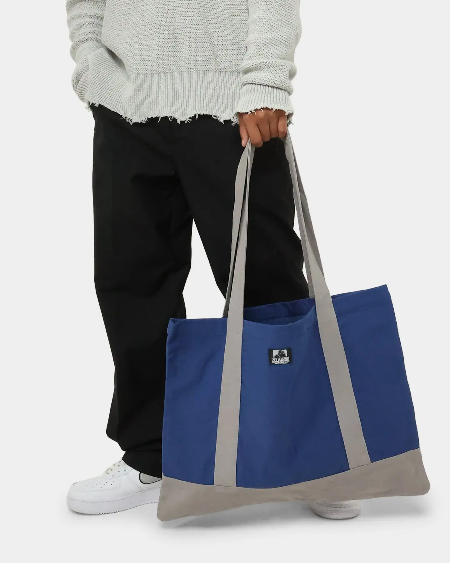 X-LARGE XLARGE 91 Contrast Tote Bag Navy/Grey - Image 2